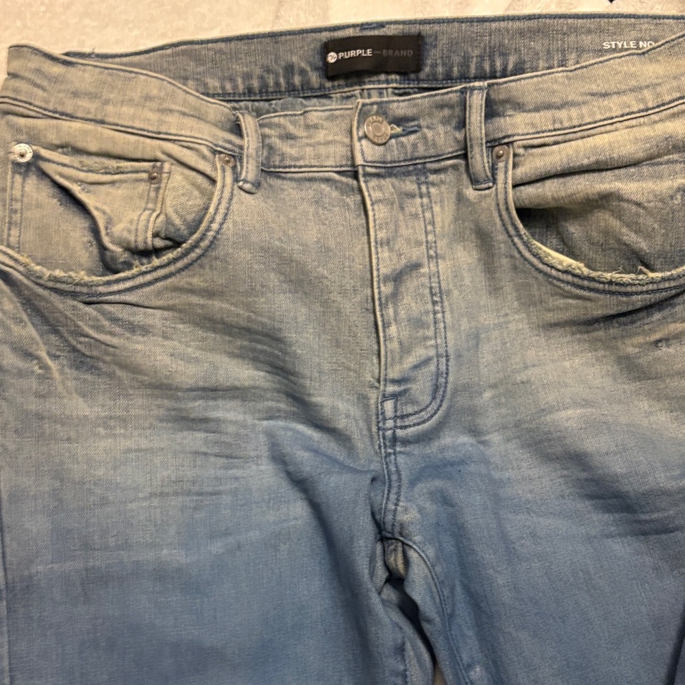 Stylish Faded Blue Skinny Jeans for Men - Picture 8 of 8